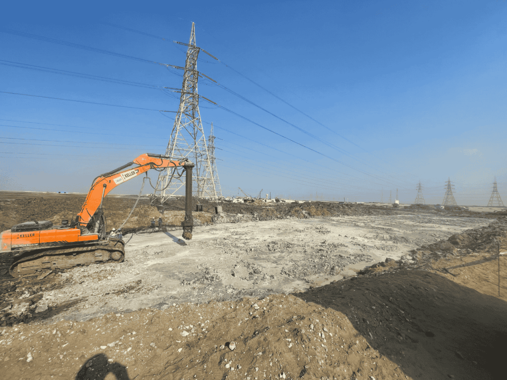 Mass Soil Mixing in East Port Said with KRD 120 MIX